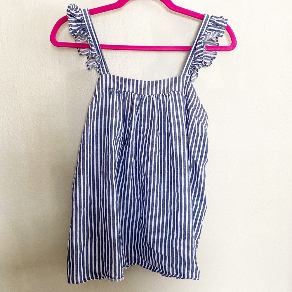 OLD NAVY ruffle striped blouse